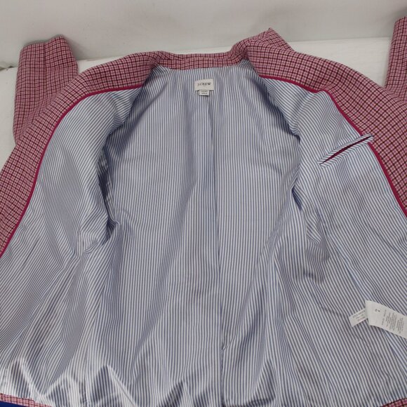 J Crew Blazer Women 00P Plaid Houndstooth One Button Wool Blend Classic tweed - Picture 12 of 12